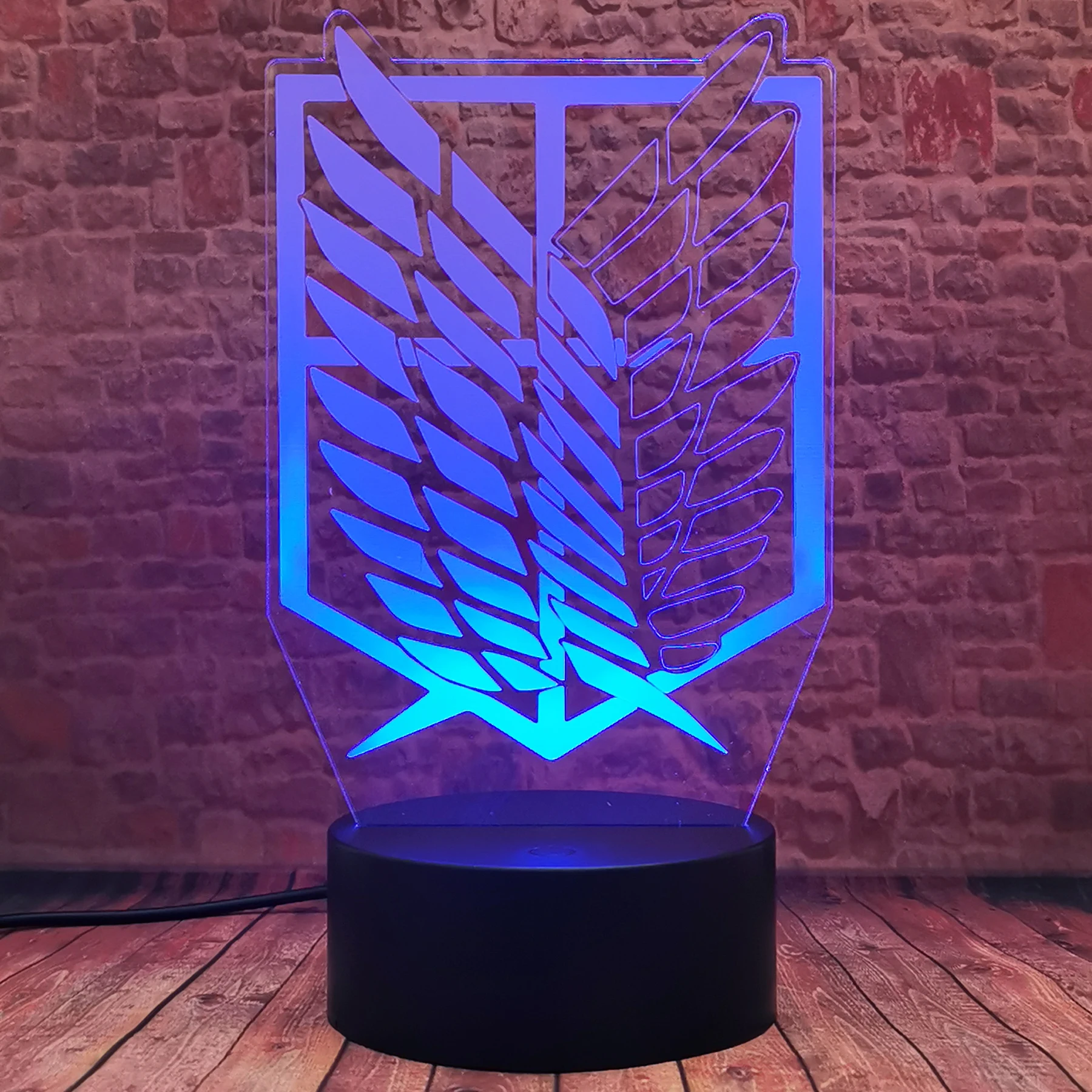 Ночсветильник светодиодный с логотипом аниме атака на Титанов детская