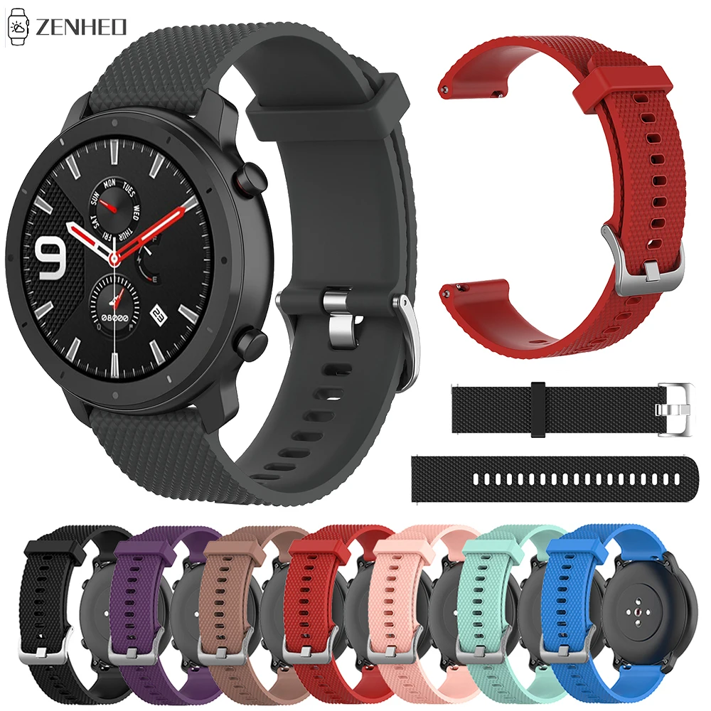 

Ремешок силиконовый для часов Xiaomi Huami Amazfit GTR 42 мм, браслет для Samsung Galaxy Watch 42 мм/Galaxy Watch Active, 20 мм