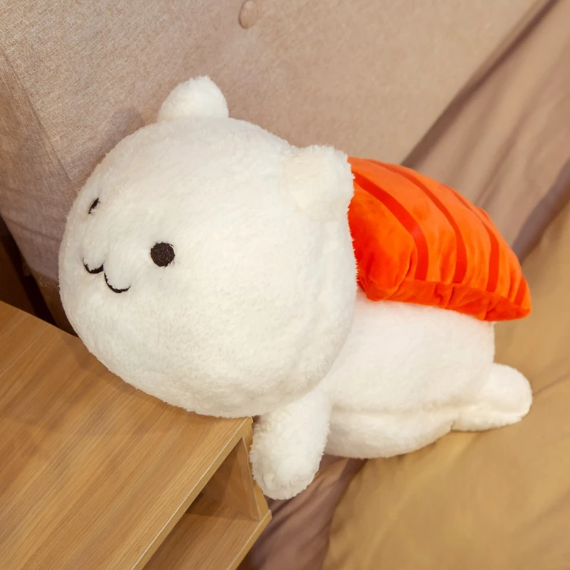Симпатичная популярная плюшевая игрушка 45 см Kawaii Лежащая суши кошка Мягкая милая