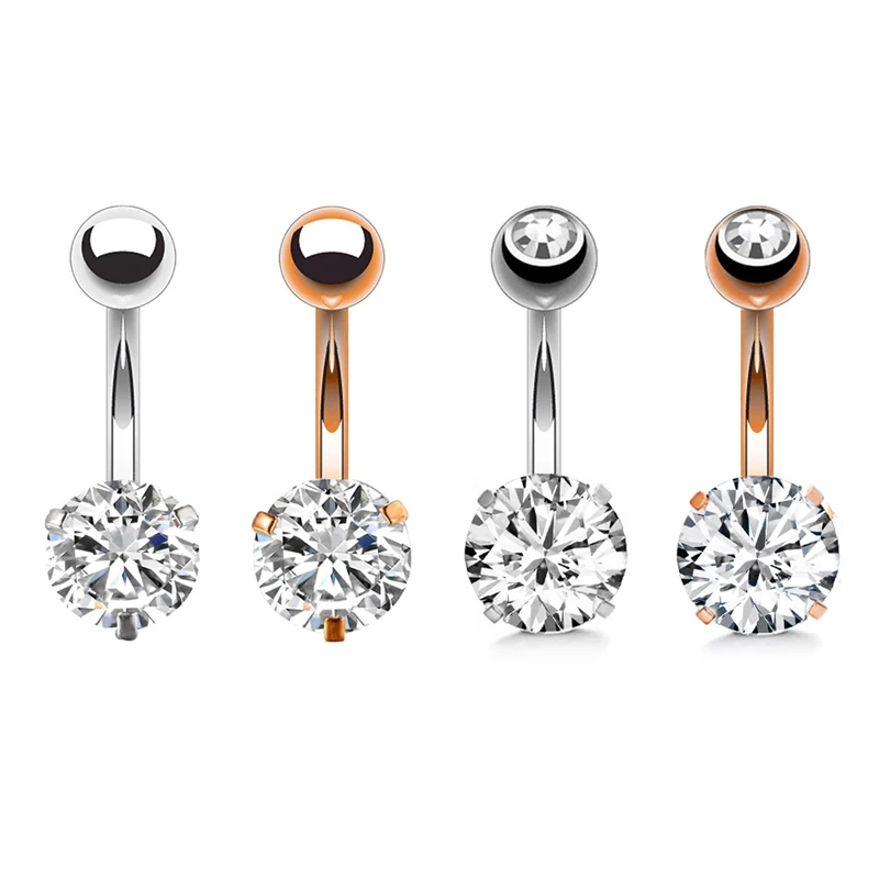 Пирсинг пупка Женский с разными камнями 14 г 1 шт. | Украшения и аксессуары