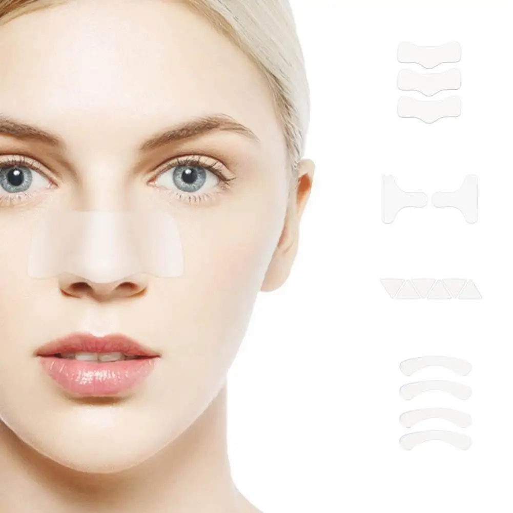 

3/4pc Anti Wrinkle Nasolabial Pad Reusable Silicone Lips Nasolabial Lifting Pads Stickers Anti-aging Around Prevent Wrinkle U3T7