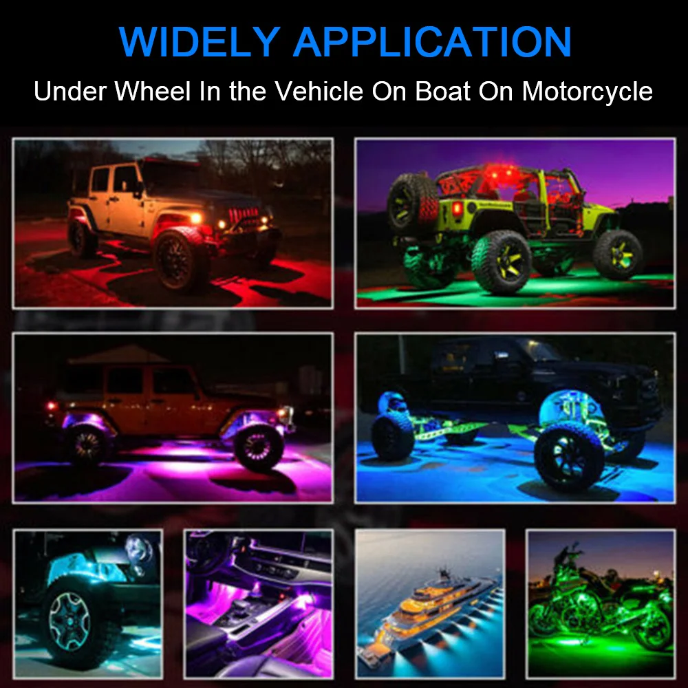 4 стручки светодиодные рок огни неоновые автомобильные грузовые лодки