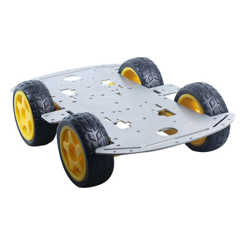 

2021 DIY Smart Robot Car Chassis 4WD Smart Car Aluminum Chassis For Arduino