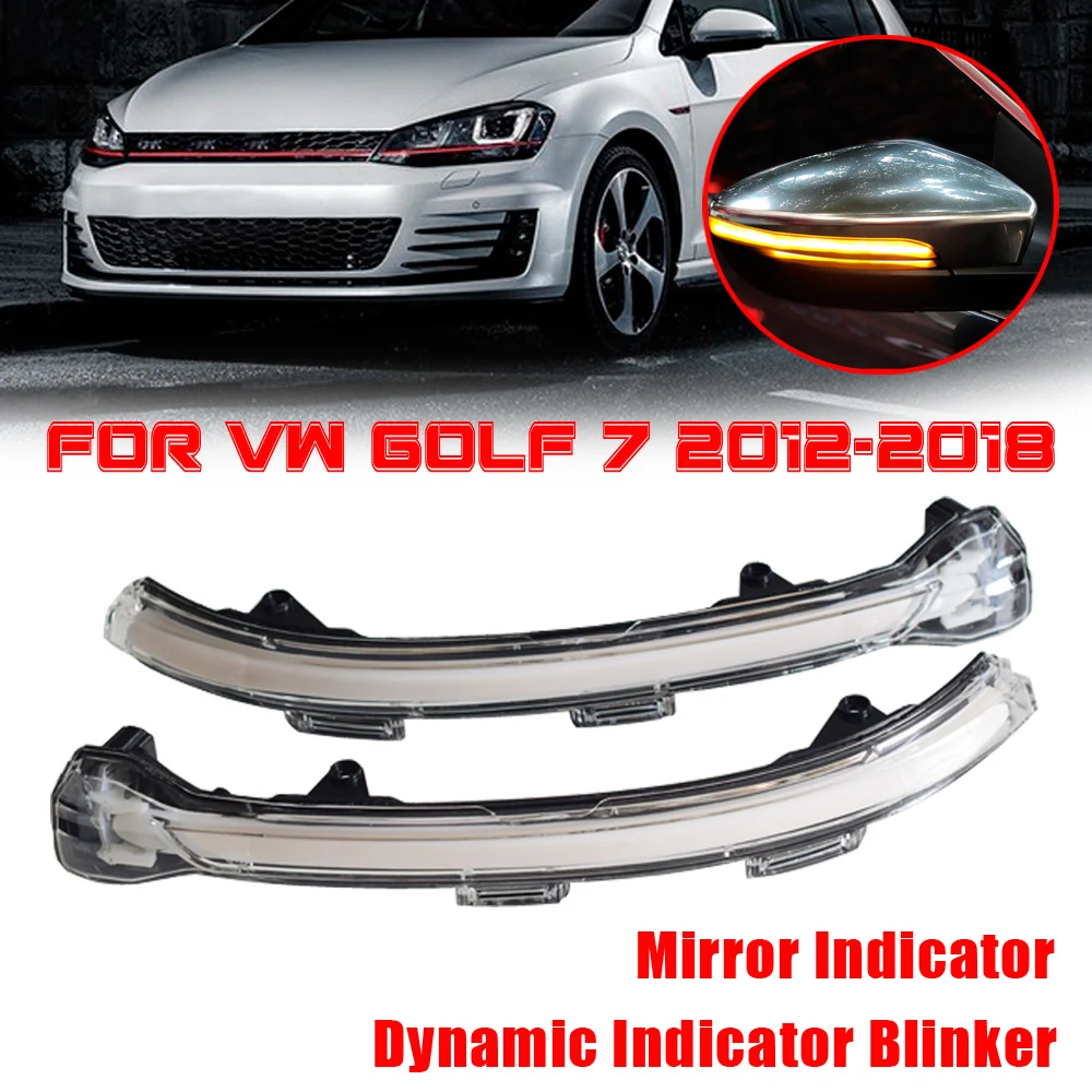 Светодиодный динамический поворотник для Volkswagen VW Golf MK7 7 GTI R GTD 2013 2015 2016 2018 |