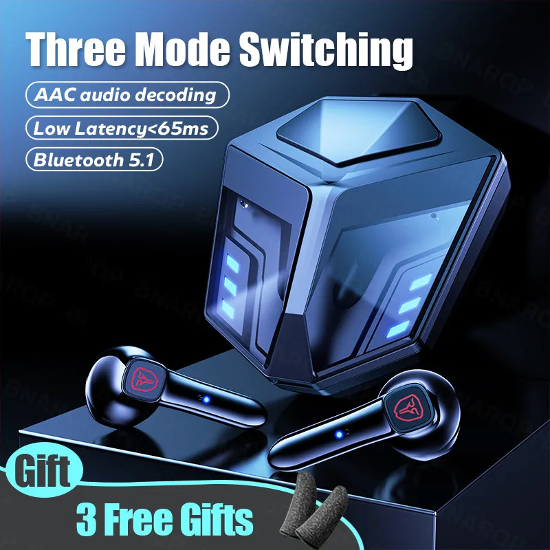 

TWS 5.2 Wireless Headsets Stereo Sport Bluetooth Gaming Headphones Waterproof Wireless Earphones Touch Control Earbuds with Mic