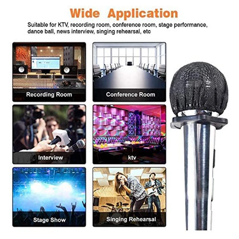 

150 Pcs Disposable Microphone Cover,Removal Microphone Cover, Protective Cap for Most Handheld Microphone for Karaoke