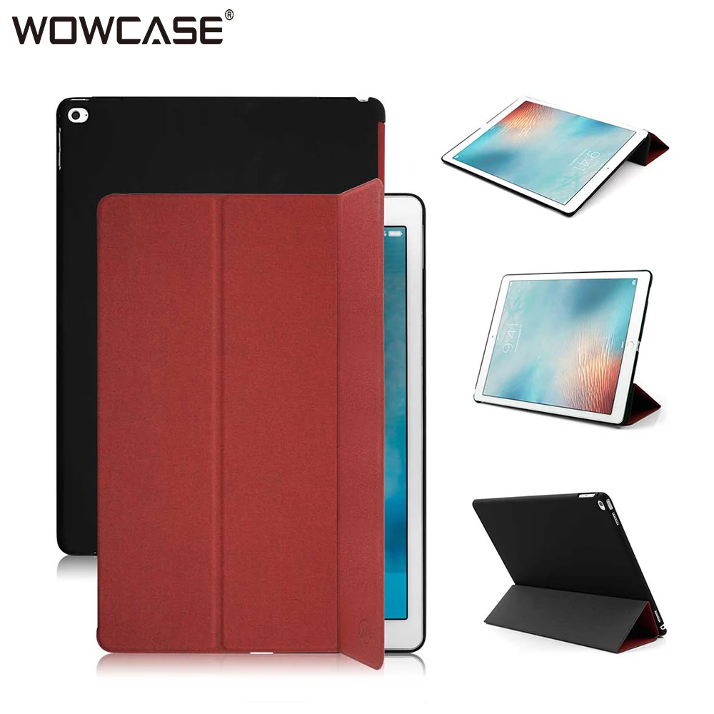 WOWCASE кожаный чехол для iPad Pro 12 9 2015/2017 Smart Sleep Auto Wake up Tri fold задняя крышка дюймов Funda