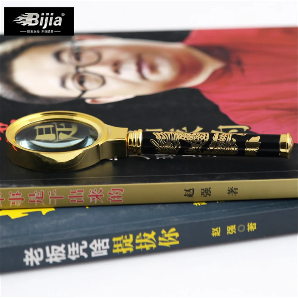 BIJIA 40MM Dragon Handle Copper Frame Magnifier Full Optical Glass Lens Old Reading Mirror BJM2005 | Инструменты