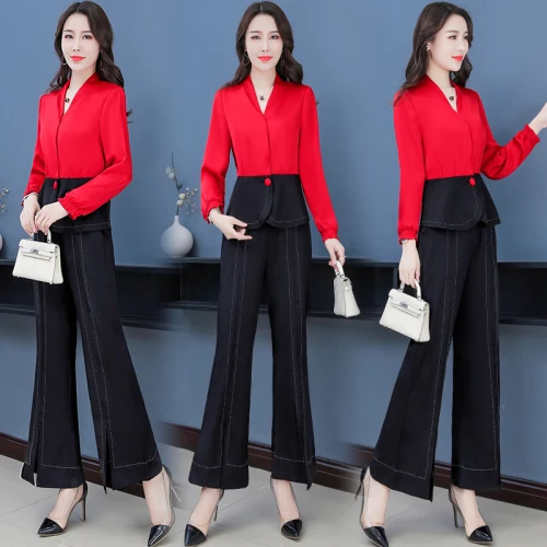 

Goddess 2 Piece Office Set Women Office Lady Ensemble Femme 2 Pieces Sets Womens Outfits Jacket&pants Conjunto Feminino