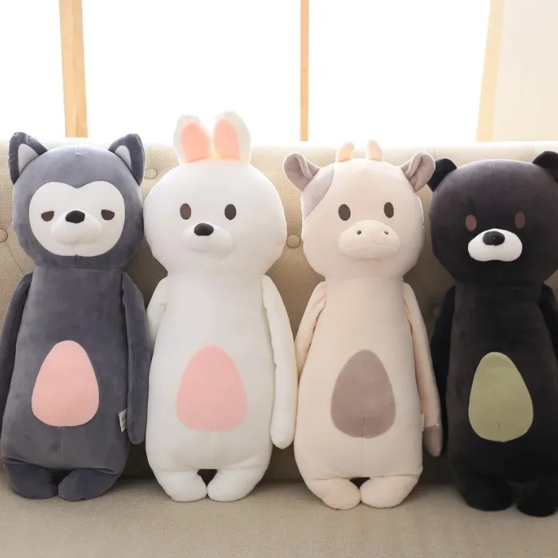 

60Cm Kawaii Animal Kids Stuffed Children Comfort Sleeping Pillow Cows Rabbit Fox Teddy Bear Plush Doll Toys