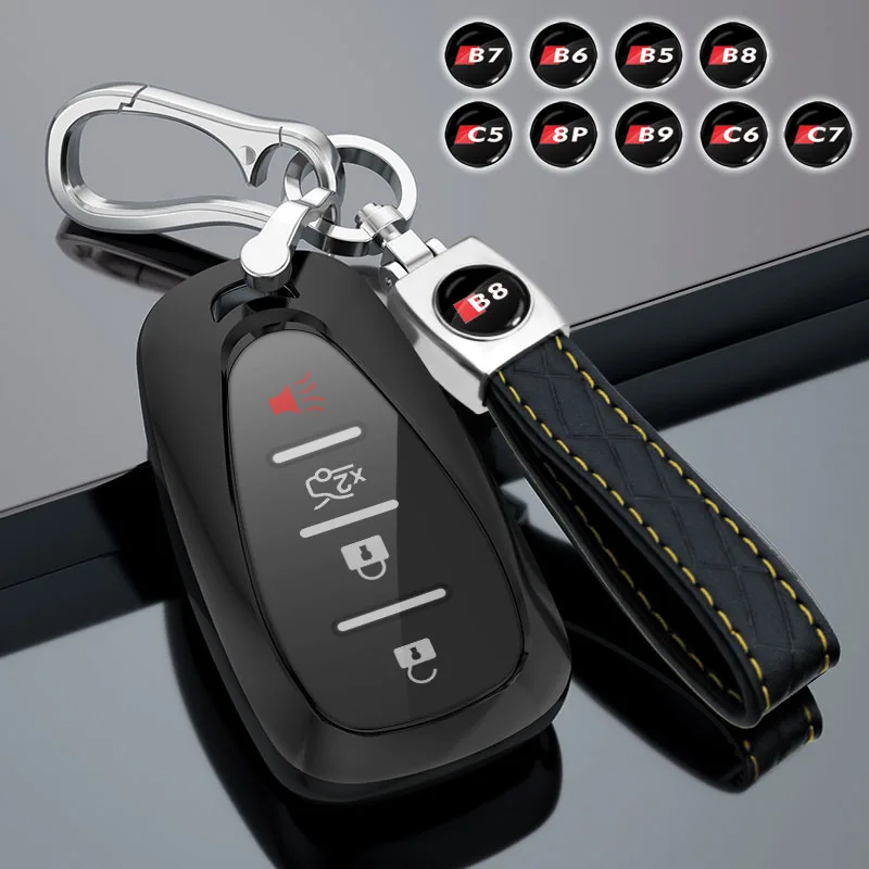 

1pcs Car Emblem Keychain Automotive Trinket Pendant Key Ring Hook For Audis Accessories B5 B6 B7 B8 B9 8P C5 C6 C7 S3 S4 S5 S8