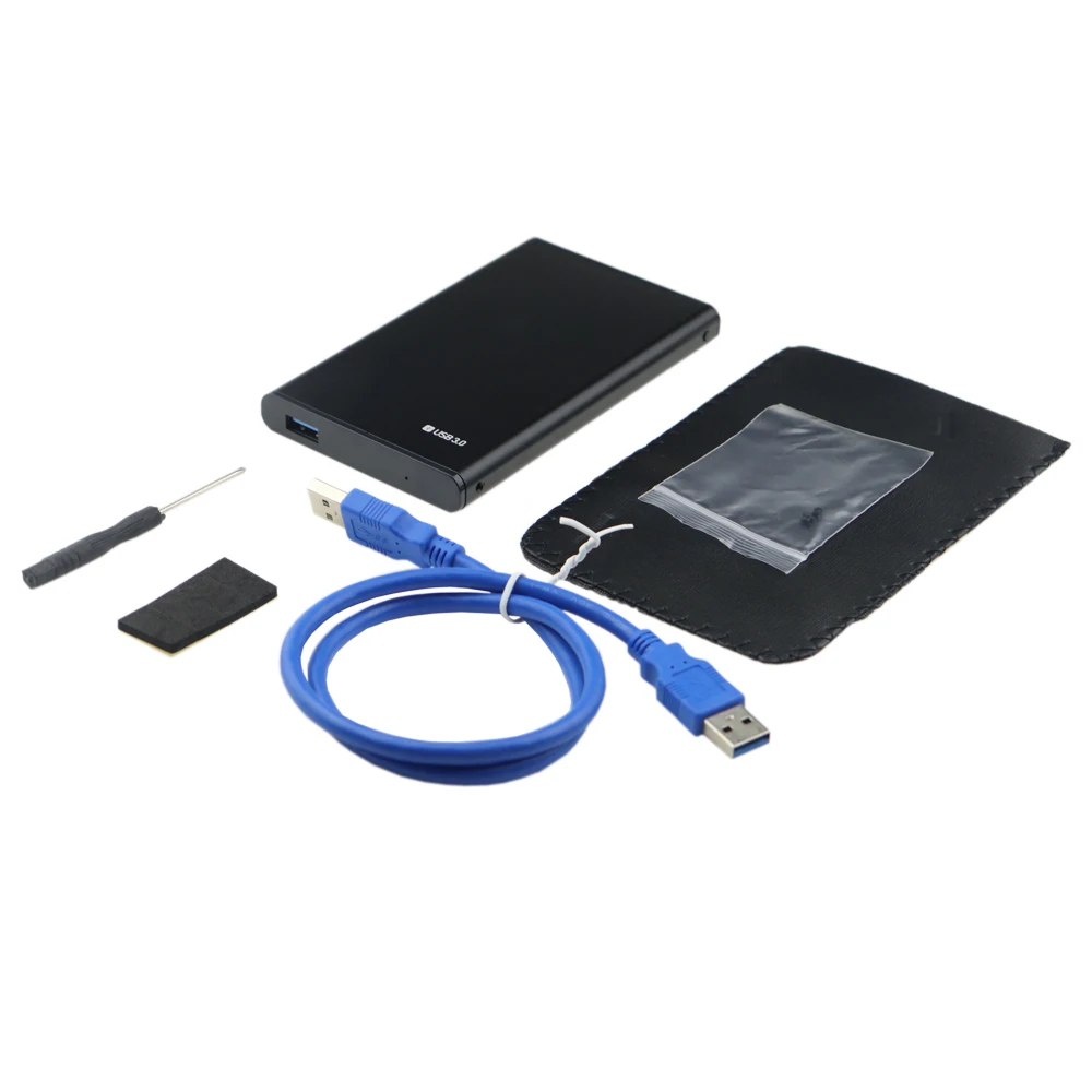 Алюминиевый корпус для внешнего жесткого диска с USB 3 0 на SATA 2 5 дюйма Ультратонкий