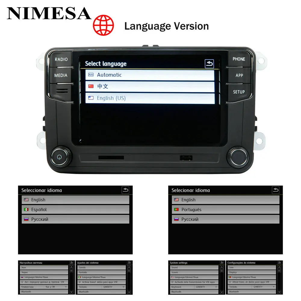 

NONAME RCD360 Carplay Mirrorlink MIB Car Radio 6RD 035 187B for VW Golf 5 6 Tiguan CC Polo Passat B6 B7 Jetta MK5 MK6 Touran T5