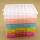 Чехол для инструментов и ювелирных изделий, цветной пластик, 24 Сетки