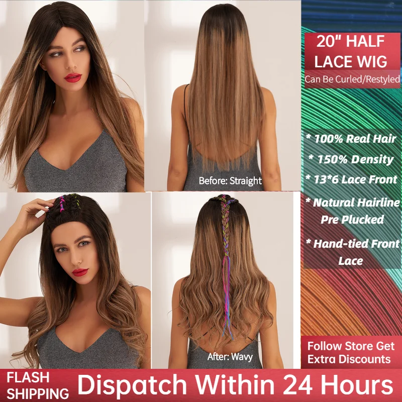 Neitsi Cendre блонд половина кружева Remy человеческие волосы парик 20 &quot60 см 150% Denisty