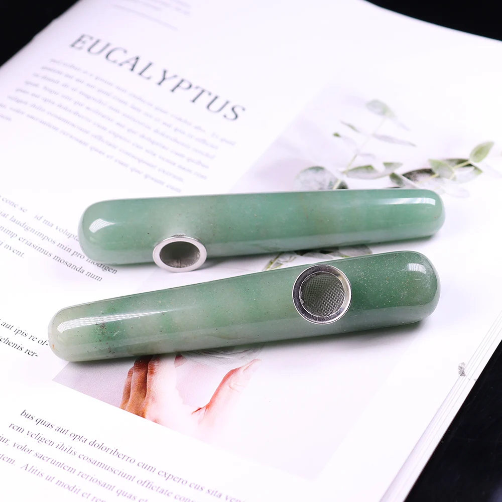 Курительная трубка из 100% натурального авантюрина кварца полудрагоценного