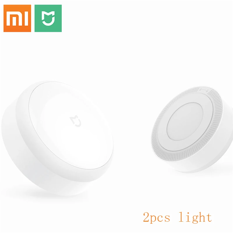2pcs light Xiaomi датчик mijia светильник светочувствительный Yeelight инфракрасный датчик человеческого тела Регулируемая яркость умный контроль - Цвет: 2pcs light