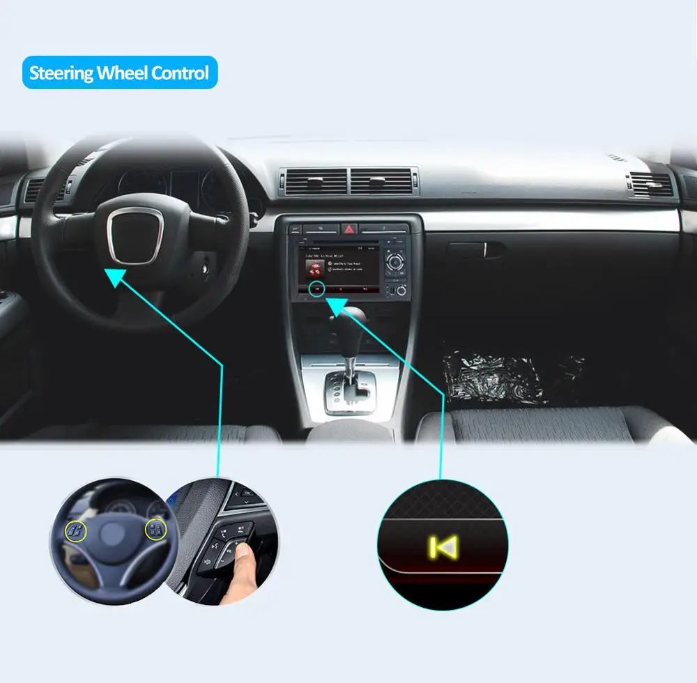 Автомобильный DVD-плеер Bosion 32G ROM 1024*600 Android 10 для Audi A4 2002-2007 S4 RS4 8E 8F B9 B7 RNS-E SEAT Exeo