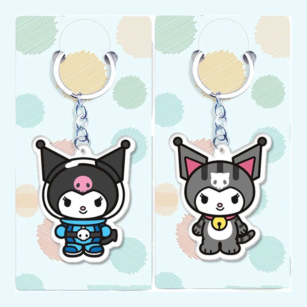 

My Melody Kuromi Cartoon Keychain Anime Sanrio Keychain Boy Girl School Bag Fashion Pendant Car Keychain Accessories Girls Gifts