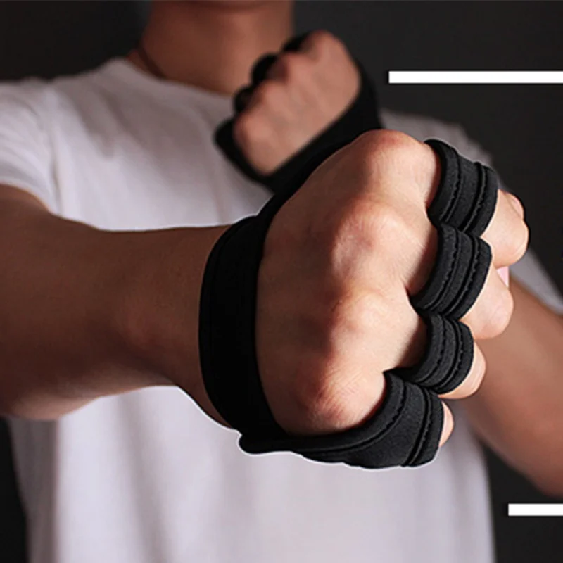 New Arrival Gym Fitness Gloves Hand Palm Protector Bodybuilding Workout Power Weight Lifting Training Dumbbell Grips Pads | Спорт и