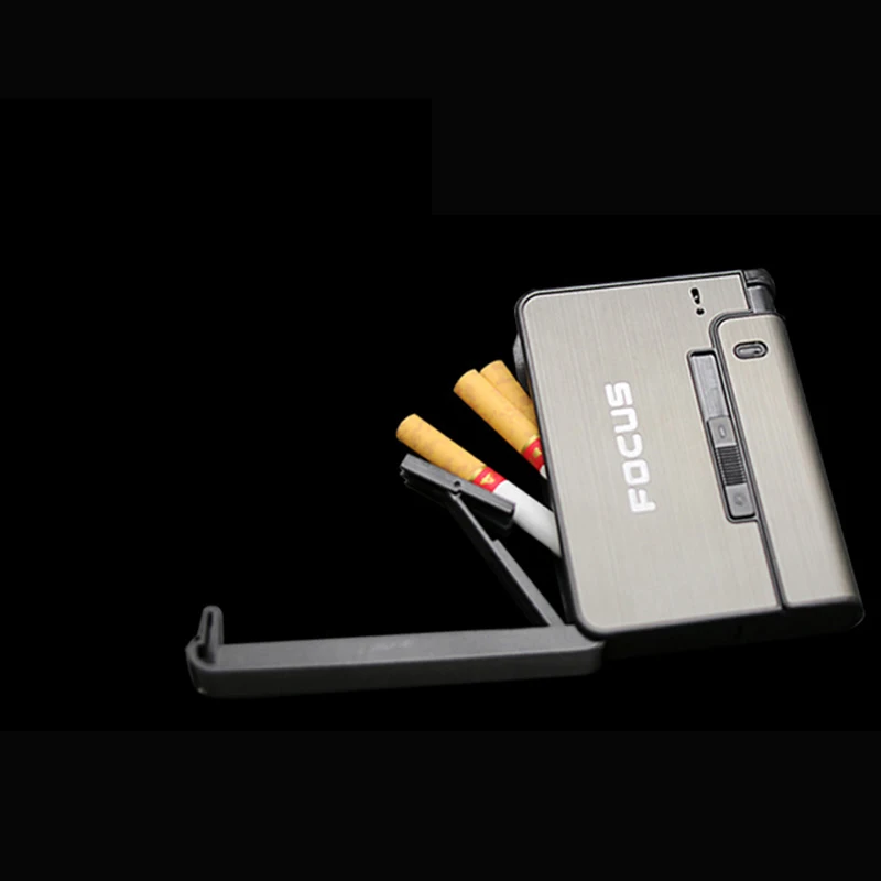 Сигаретная коробка 10 палочек алюминиевый сплав Пластиковая сигарета чехол