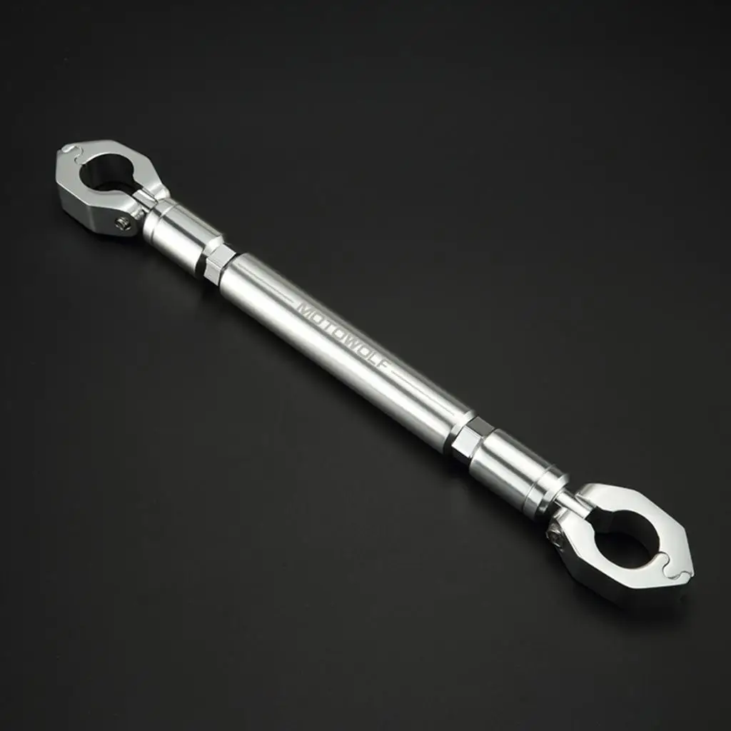 

Universal Motorcycle 22mm Handlebar Adjustable Cross Bar Balance Beam (Handle Bar Only)--Silver