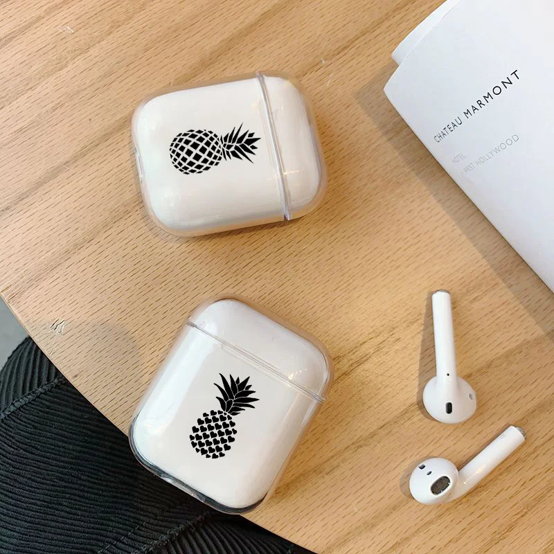 Мягкий милый чехол для наушников apple airpods, роскошные летние фрукты, ананас Airpods чехол в Bluetooth наушники аксессуары