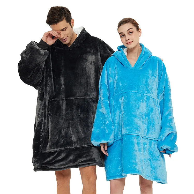 

Одеяло с рукавами для женщин, зимняя Толстовка большого размера, флисовые теплые толстовки, свитшоты, огромное одеяло для телевизора, женск...