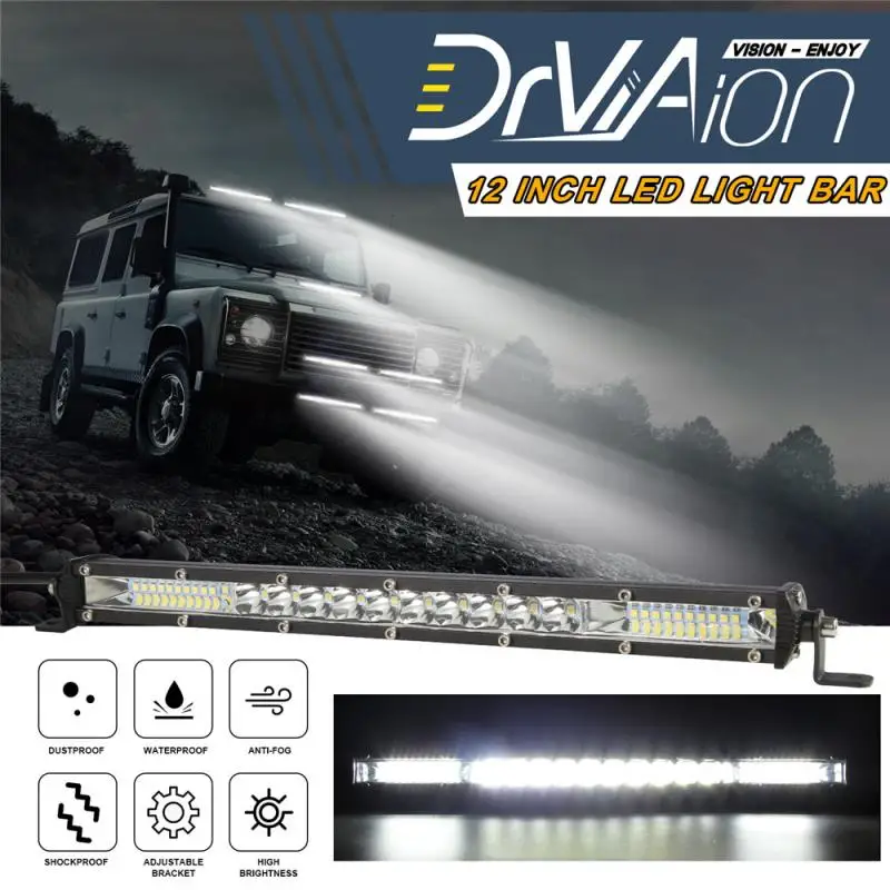 Автомобильные фары 90 Вт ультратонкий маленький Однорядный прожектор среднего