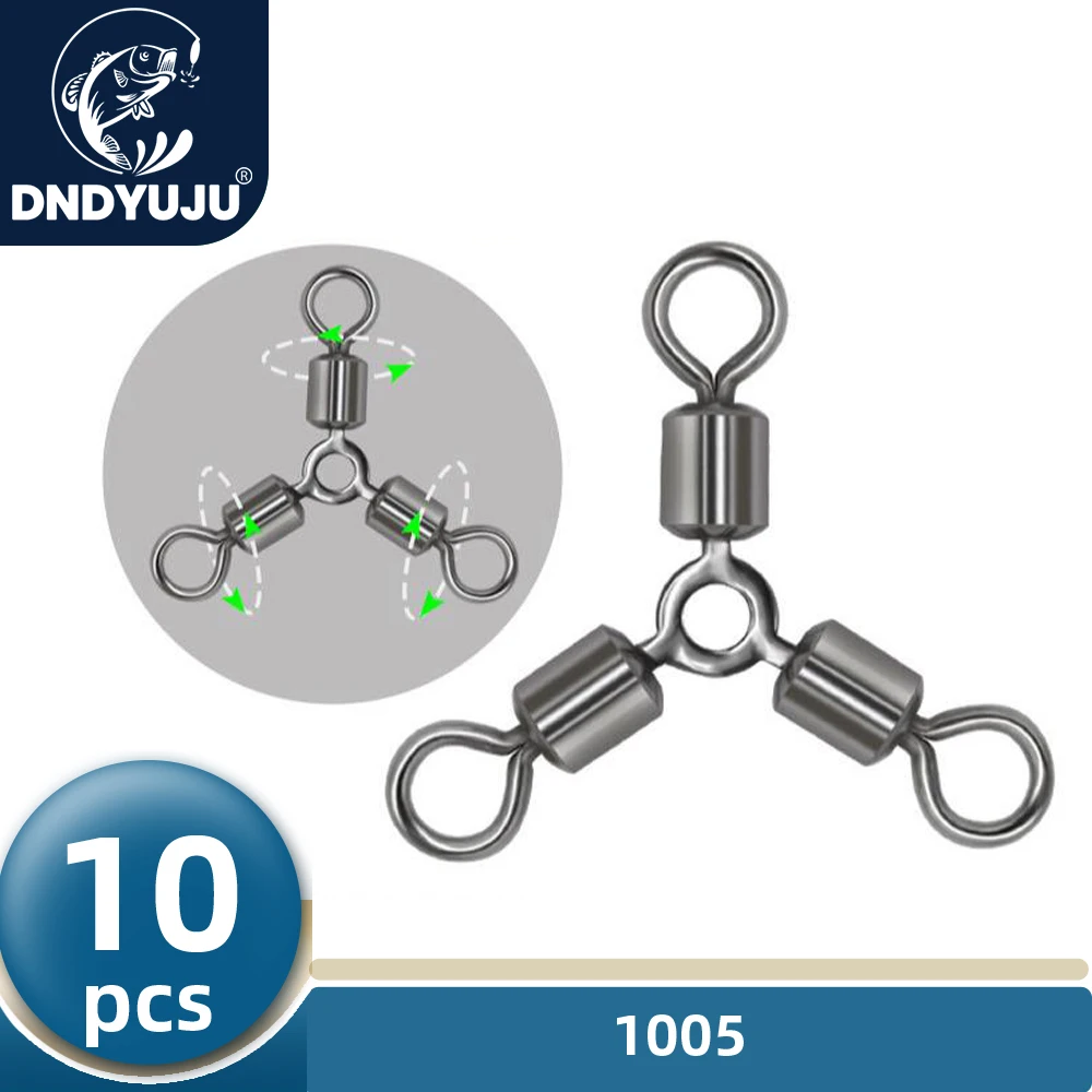 DNDYUJU 10 шт. O-образная треходовая катушка вертлюги рыболовный разъем подшипник