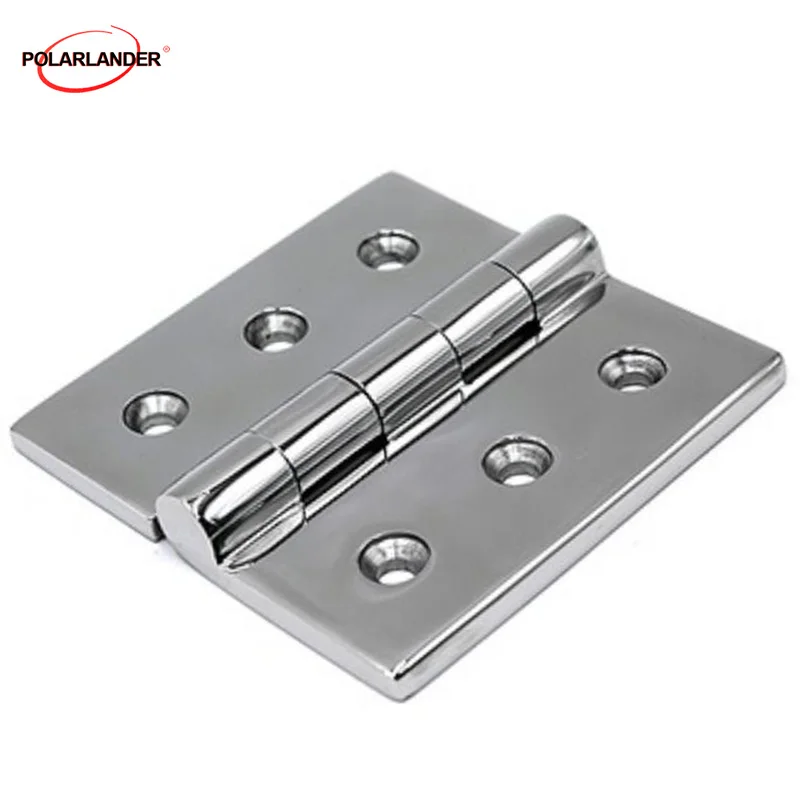 

1pc Folding Marine Boat Door Window Butt Hinge Hardware Grade Cast 10x10x0.5cm Round Turn Button Flush Door Strap Hatch Strap