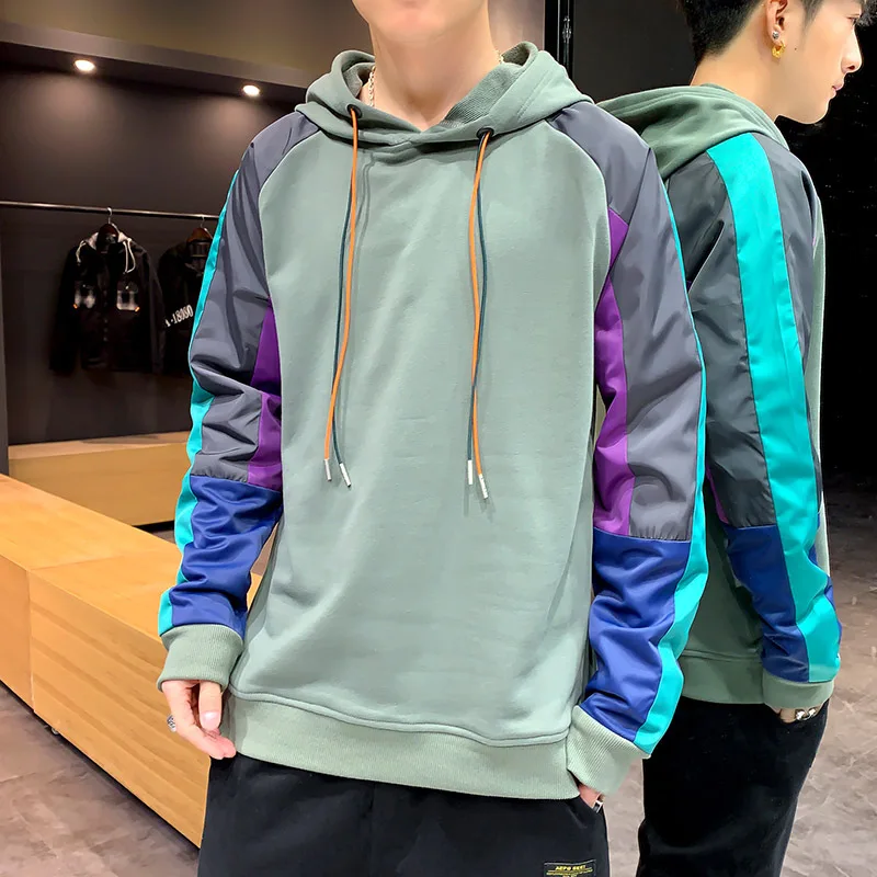 

Man Korea Style Hoodies Sweatshirts Loose Oversized Fashion Clothing 2021 Men Spring Fall Long Sleeve Hoodie Sweatshirt Pullover