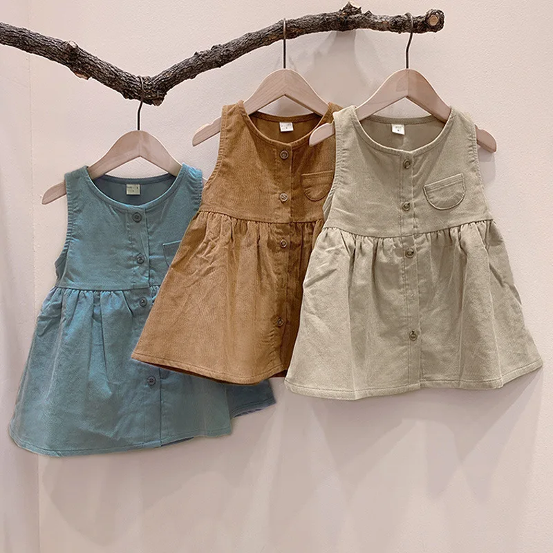 

2021 Summer Undershirt Dresses 1-3 Years Old Children's Princess Cute Japanese And Korean Style Girls Dresses 1 To 3 Years Old