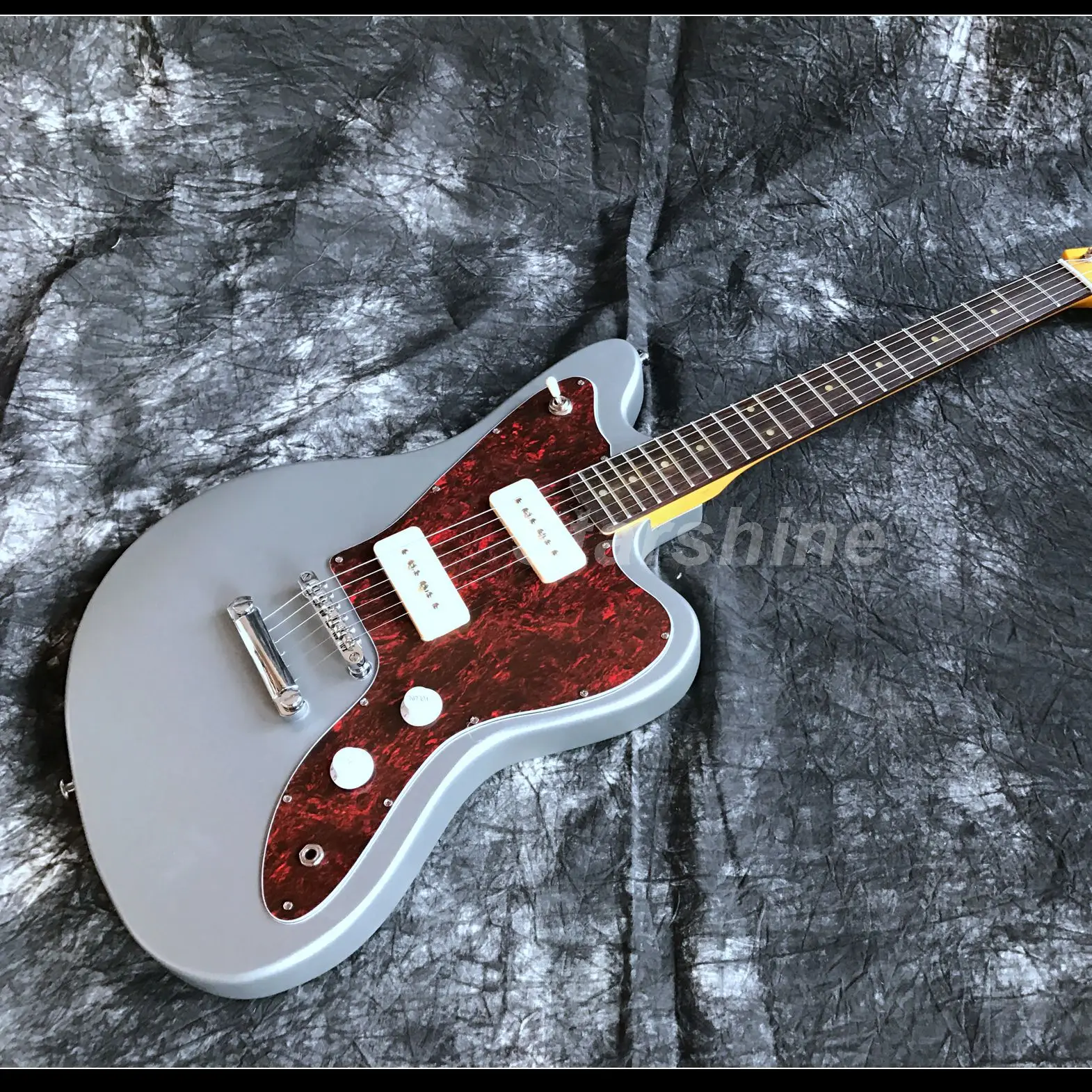 

Top Quality Jaguar Custom Shop Electric Guitar T-ER7 Metal Gray Color P90 pickups