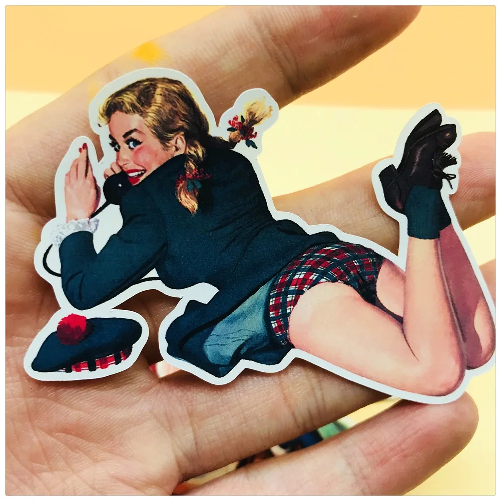 Винтажные красивые летние Стикеры для девушек и женщин 15 цветов самодельные