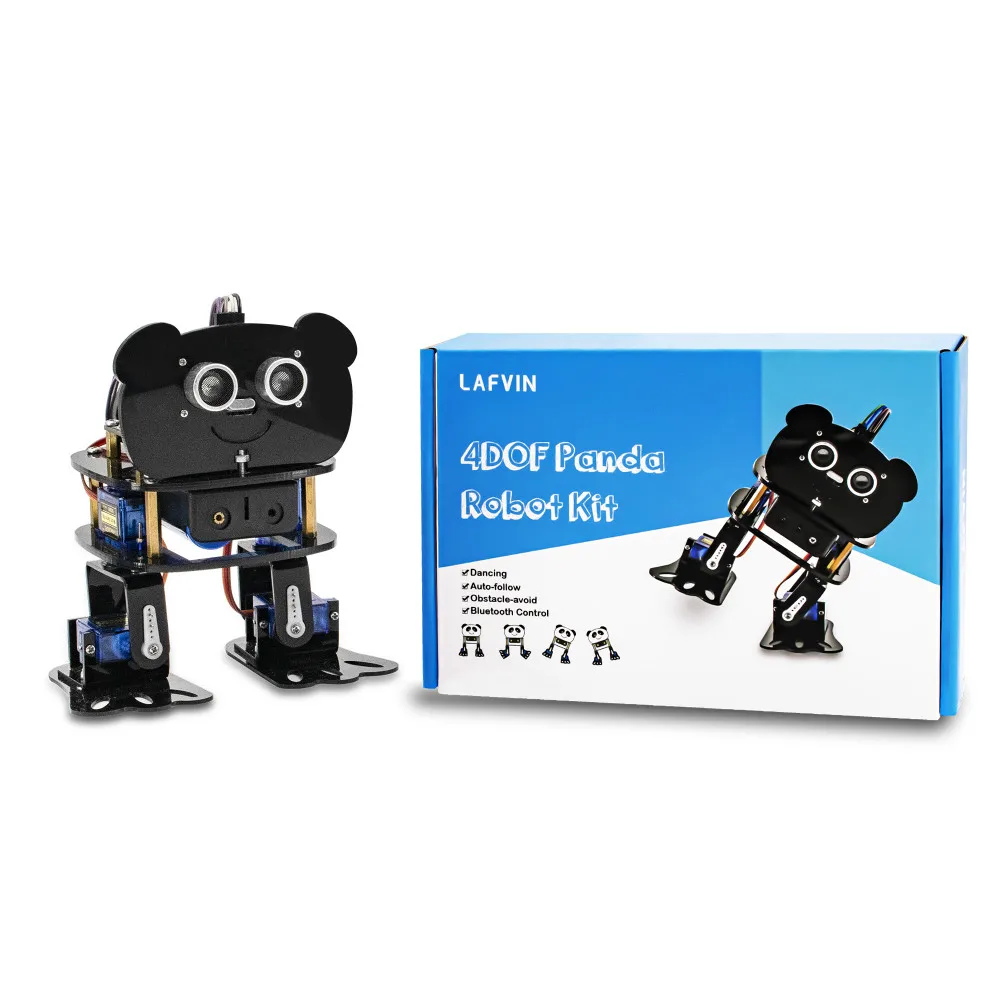 Набор роботов LAFVIN DIY 4 DOF Panda программируемый танцевальный робот для Arduino нано