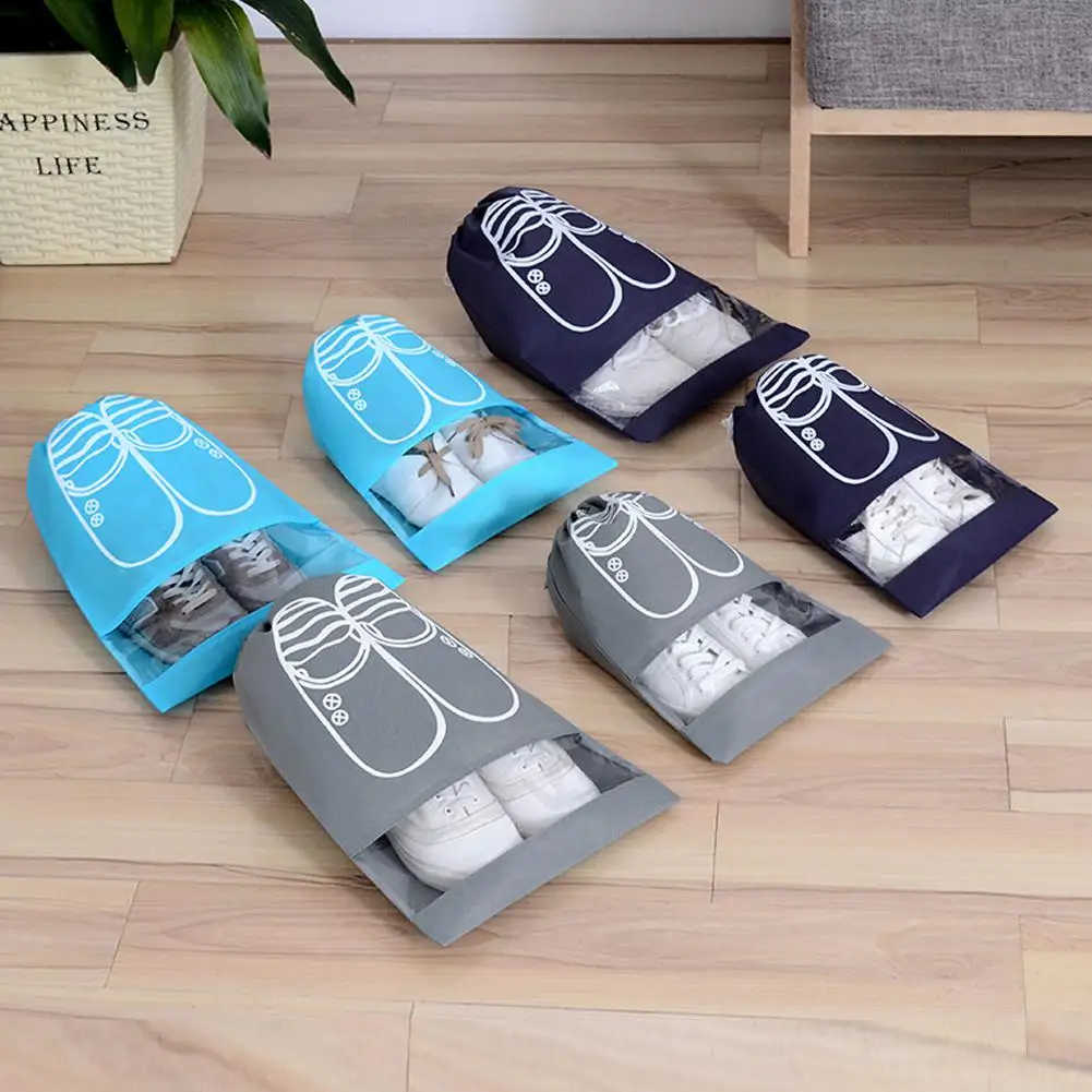 Сумка для хранения обуви Пыленепроницаемая двойная сумка на шнурке