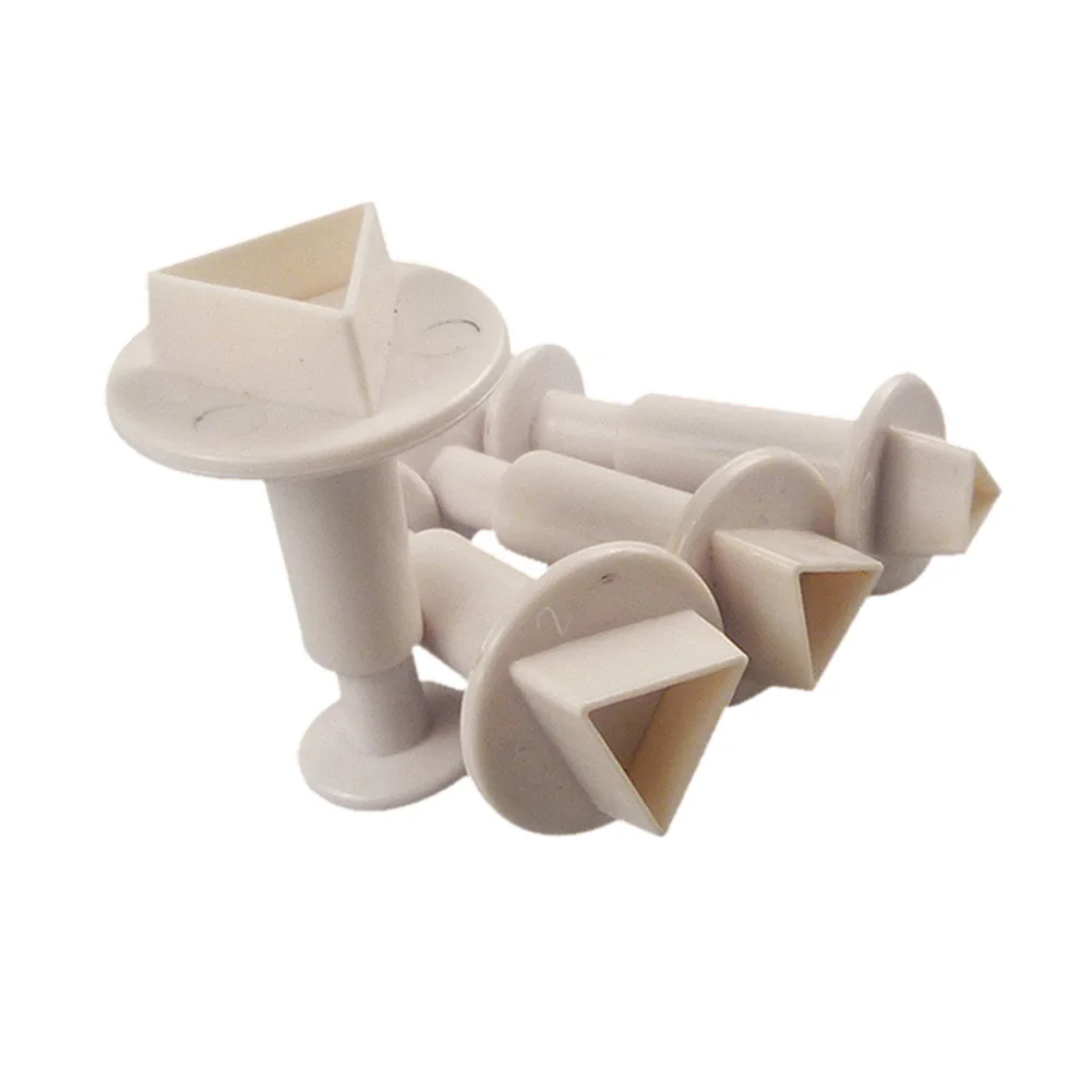 4 шт./компл. маленький Треугольники Fondant (сахарная) резак для печенья мастики принт