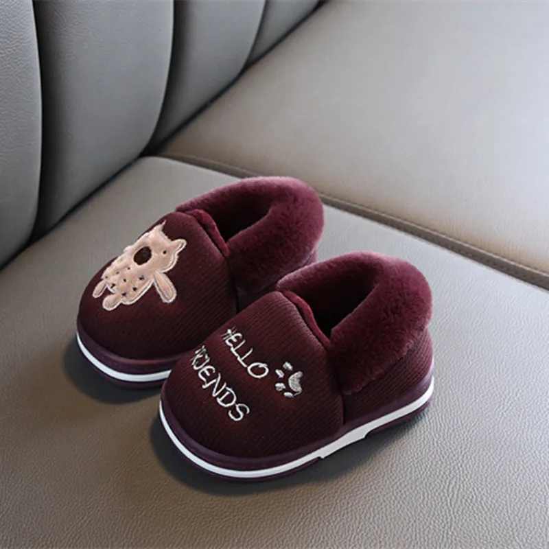 Детские тапочки для мальчиков домашняя обувь детские хлопковые Зимние/Осенние