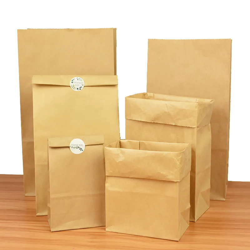 

10 шт. ретро крафт-бумаги Бумага сумка Еда конфеты печенье фруктовый упаковочный пакет для хлеба на день рождения Свадебная вечеринка подаро...