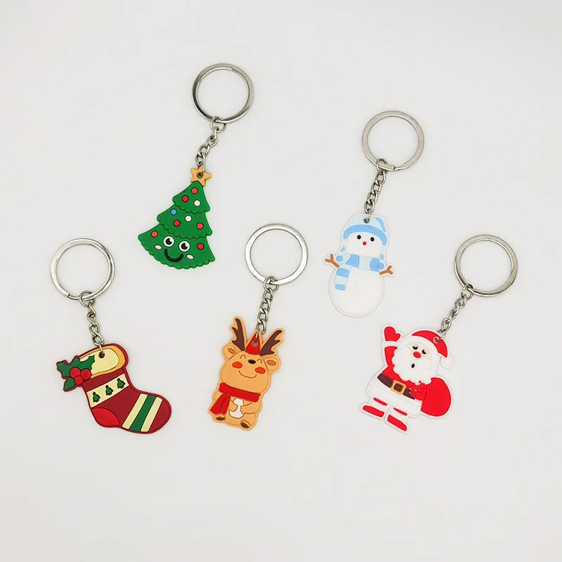 

Merry Christmas Keychains Cartoon Santa Claus Elk Snowman Keychain For Women Children Gift 2022 New Year Decoration Xmas Noel