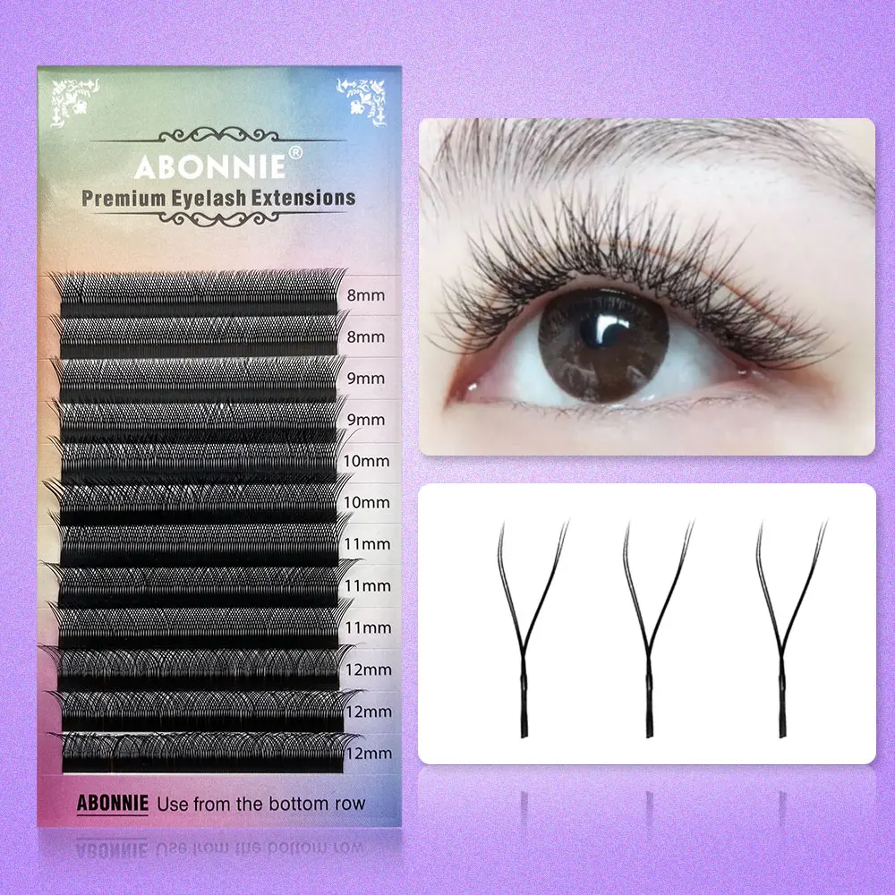 

Abonnie YY индивидуальных легкая Авто раздувает объем ресниц матовая легкая Цветущий наращивание ресниц дуя YY макияж для ресниц