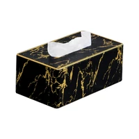 leather marble tissue box desktop paper towel holder napkin storage container home office decoration