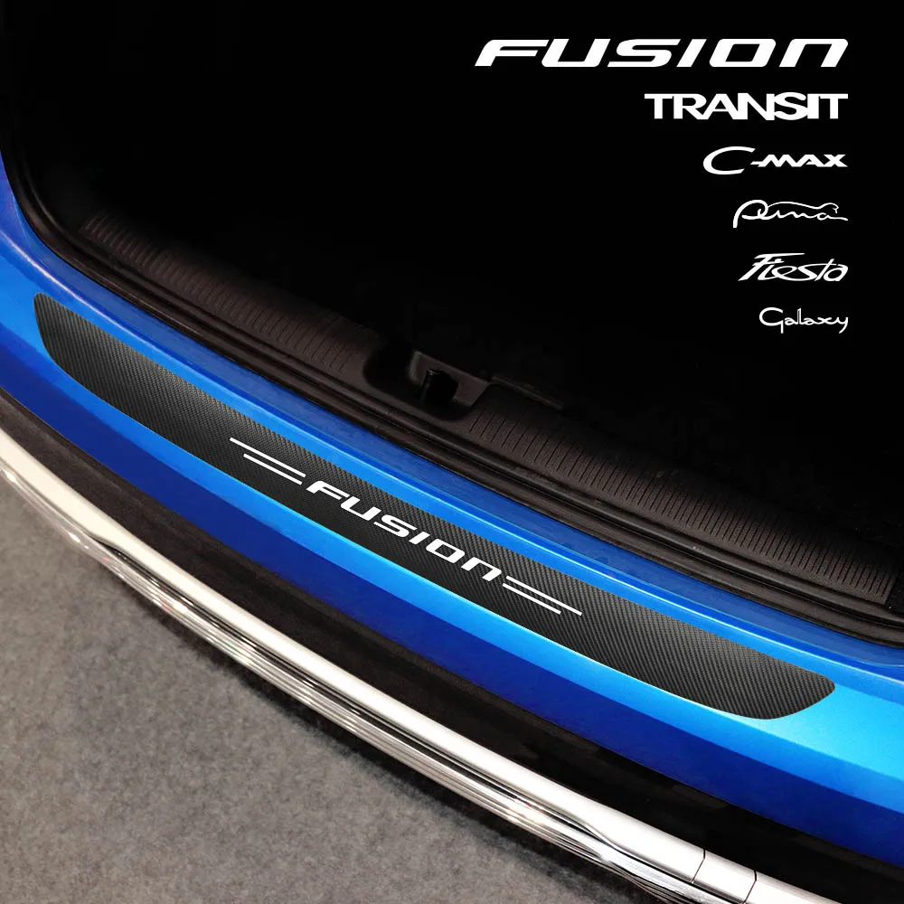 Наклейка на багажник автомобиля из углеродного волокна и кожи для Ford C SMAX EXPEDITION