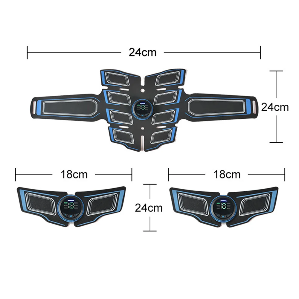 EMS тренажер для стимуляции мышц живота зарядка от USB Массажер похудения + 3