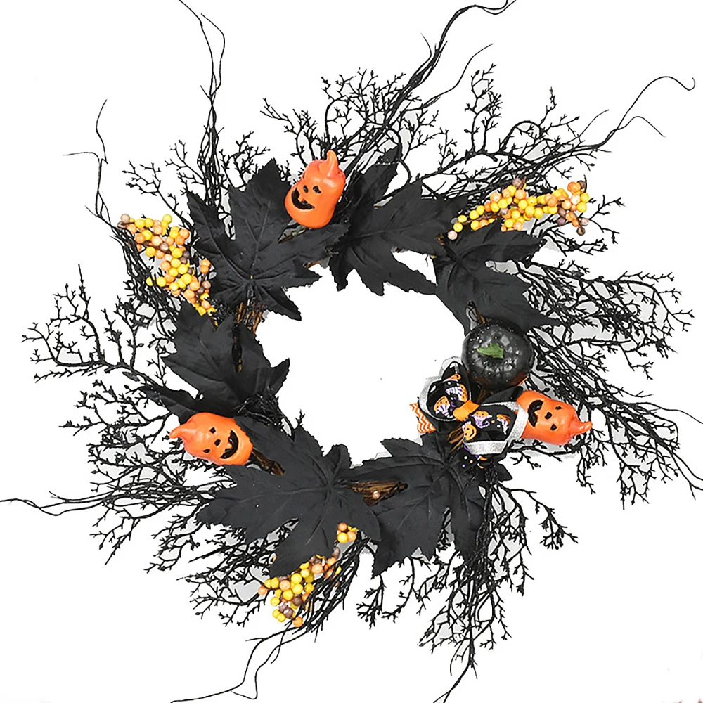 

Artificial Flower Imitation Plants Halloween Decoration Wreath Festival Outdoor Display 60cm Decorative Props Ring Of Flowers