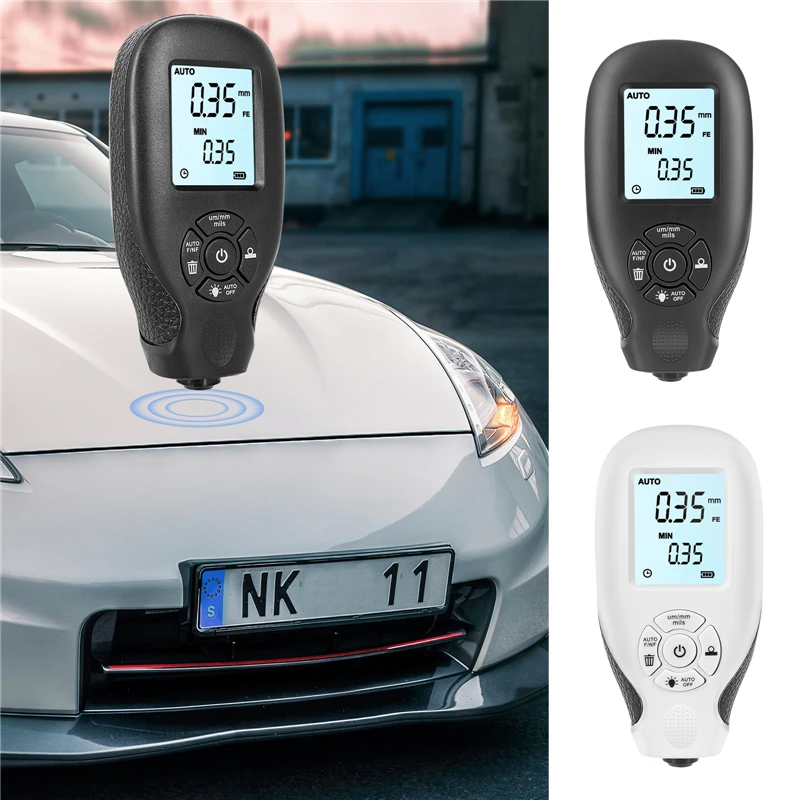 

HW-300 Coating Thickness Gauge Paint Film Gauge Paint Powder Layer Thickness Gauge Dry Film Thickness Gauge Black White