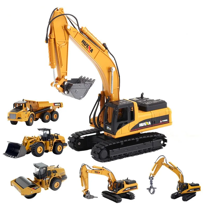 

1:50 Dump Truck Excavator Wheel Loader Diecast Metal Model Construction Vehicle Toys For Boys Birthday Gift Car Collection