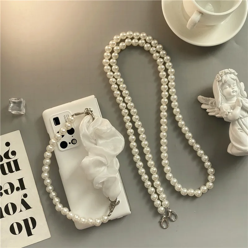 

Жемчуга Crossbody сумка чехол для Huawei мат X2 5G принципиально в Корейском стиле Полностью Защищенный чехол для Huawei мат X 2 Чехлы для женщин милые