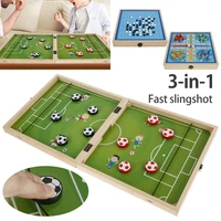 foldable 3in1foosball winner games table hockey game catapult chess flying chess parent child interactive toy family party game